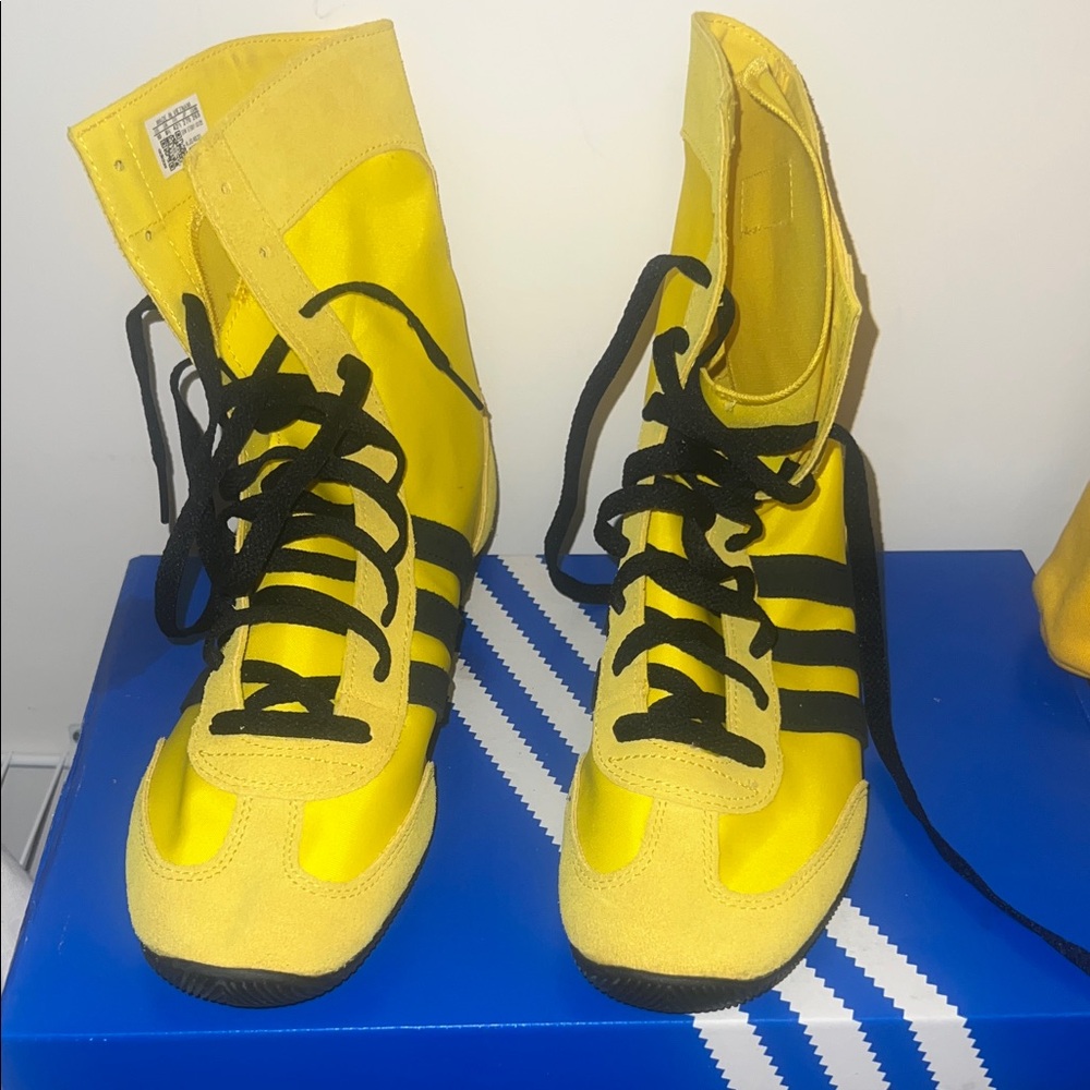 Adidas Yellow and Black High-Tops